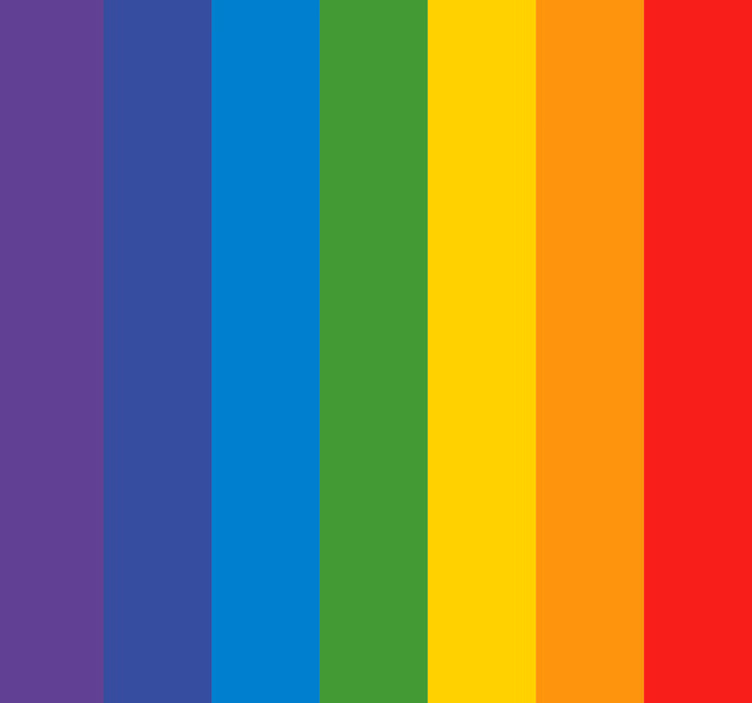 Rainbow stripes vertical wallpaper - TenStickers