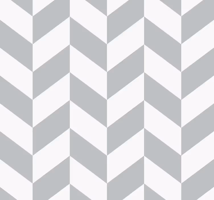 White and grey herringbone pattern wallpaper - TenStickers