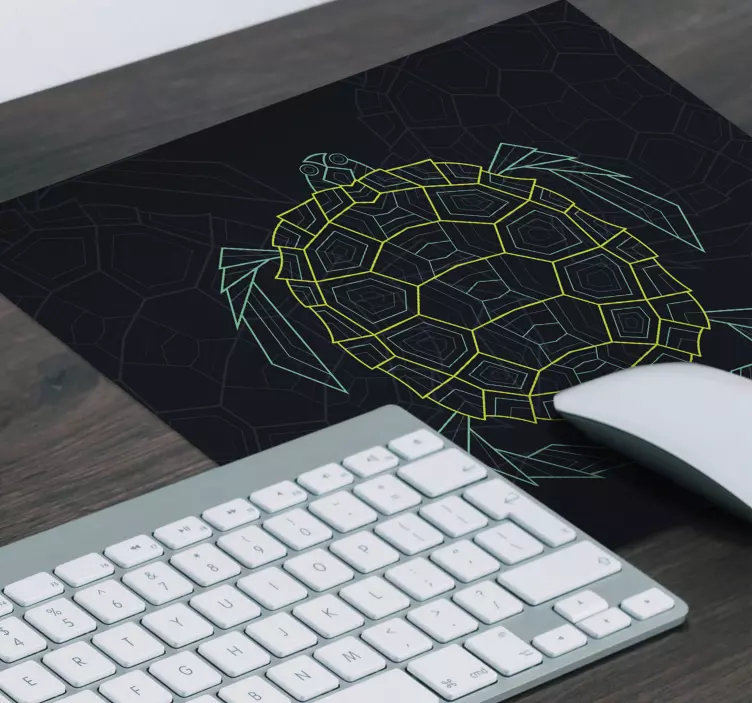 Abstract Geometric Turtle mouse pad - TenStickers