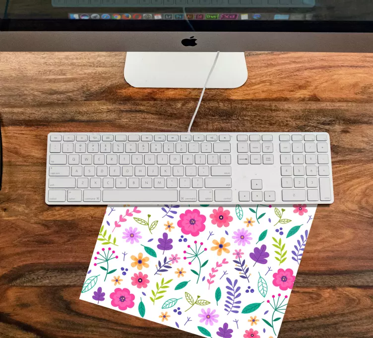 Colorful flowers original mouse pad - TenStickers