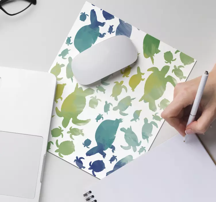 Colorful turtle pack mouse pad - TenStickers