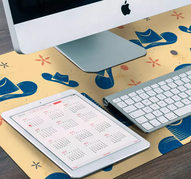 Cowboy Hat Motif mouse pad pattern - TenStickers