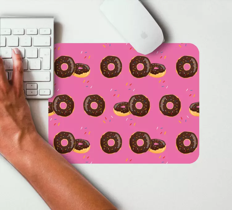 Donuts background original mouse pad - TenStickers