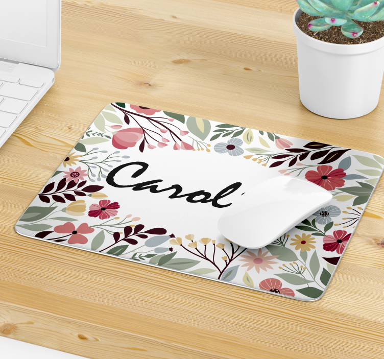 Floral Personalised mouse mat - TenStickers