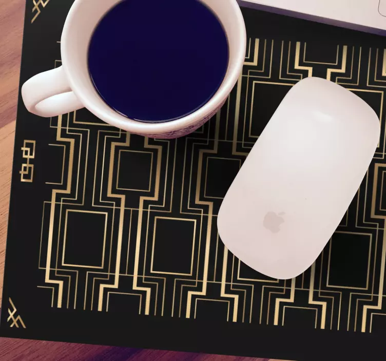 Geometric Golden Lines mouse pad pattern - TenStickers