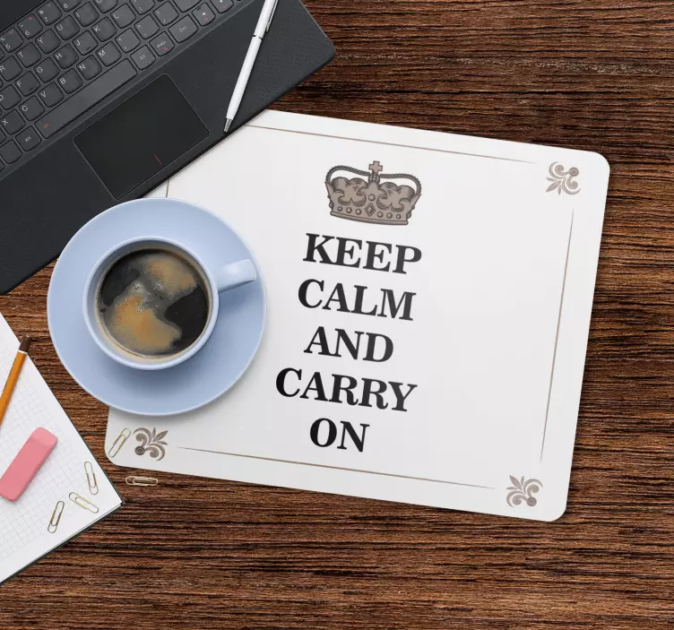 "Keep calm and carry on" motivational sticker - TenStickers