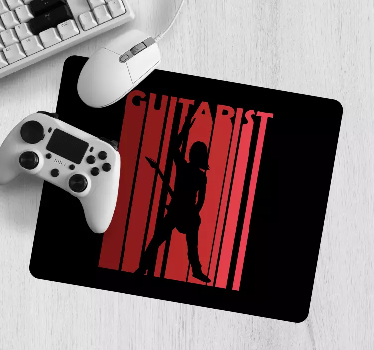 Silhouette of Musician mousepad - TenStickers