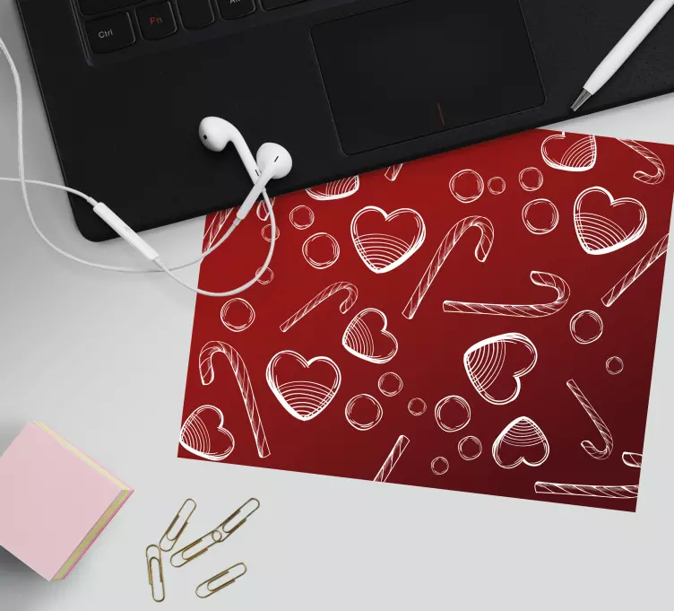Sweet Heart Patterns christmas mousepad - TenStickers