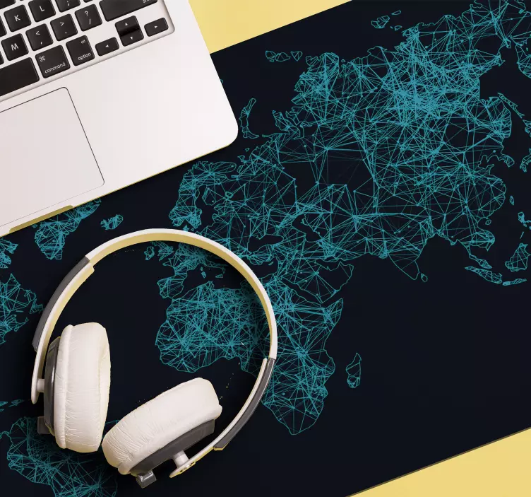 World map abstract pattern mouse pad - TenStickers