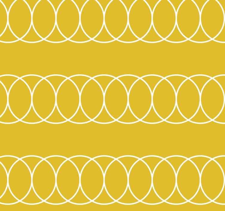 Yellow circles pattern kitchen roller blind - TenStickers