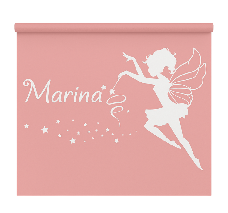 Fairy with name children room roller blind - TenStickers