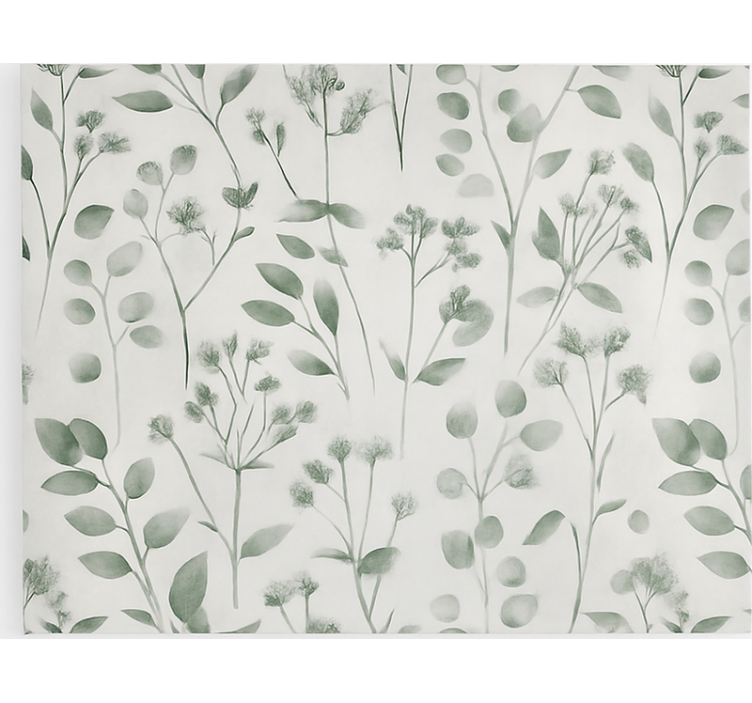 Aquarella elegant leaves kitchen roller blind - TenStickers