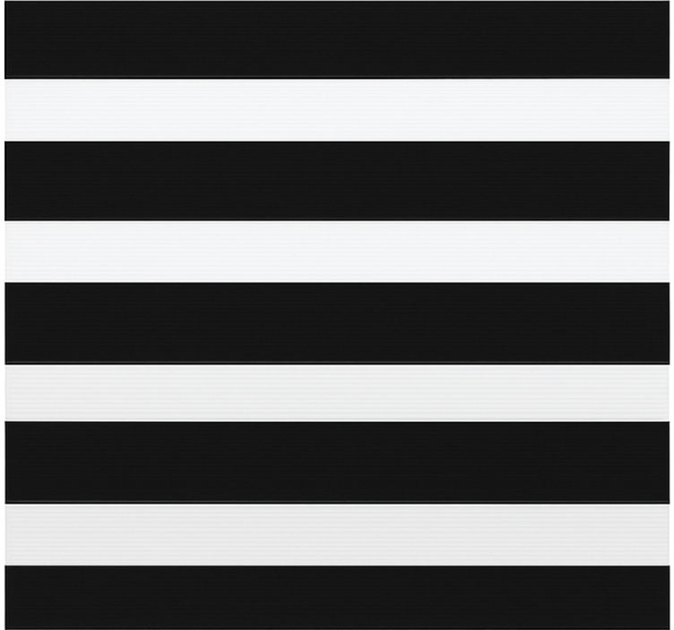 Black and white stripes kitchen roller blind - TenStickers