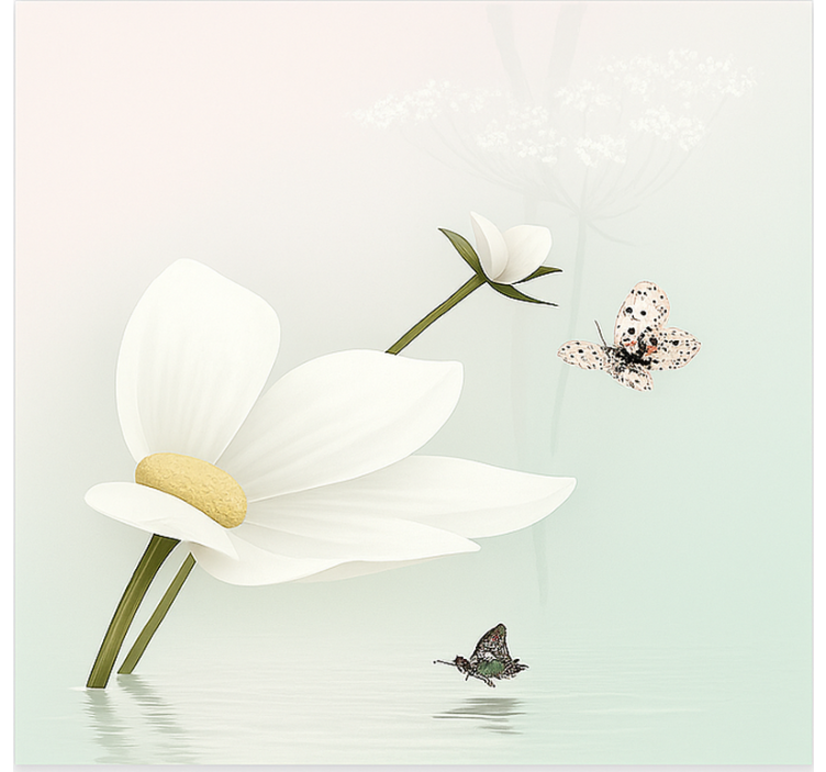 Ethereal Daisy Reflections kitchen roller blind - TenStickers