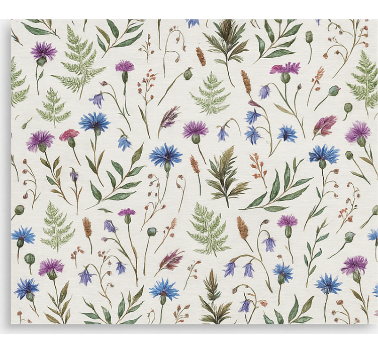 Wildflower meadow pattern living room roller blind - TenStickers