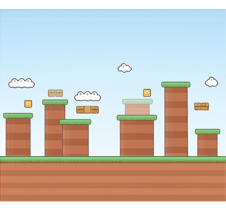 Power up gaming blocks geek roller blind - TenStickers