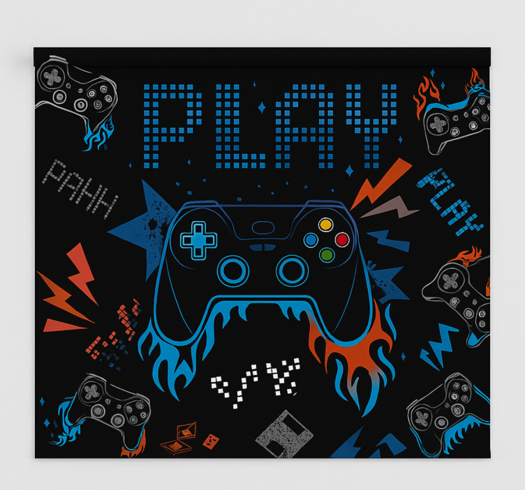 Retro punk game console  geek roller blind - TenStickers