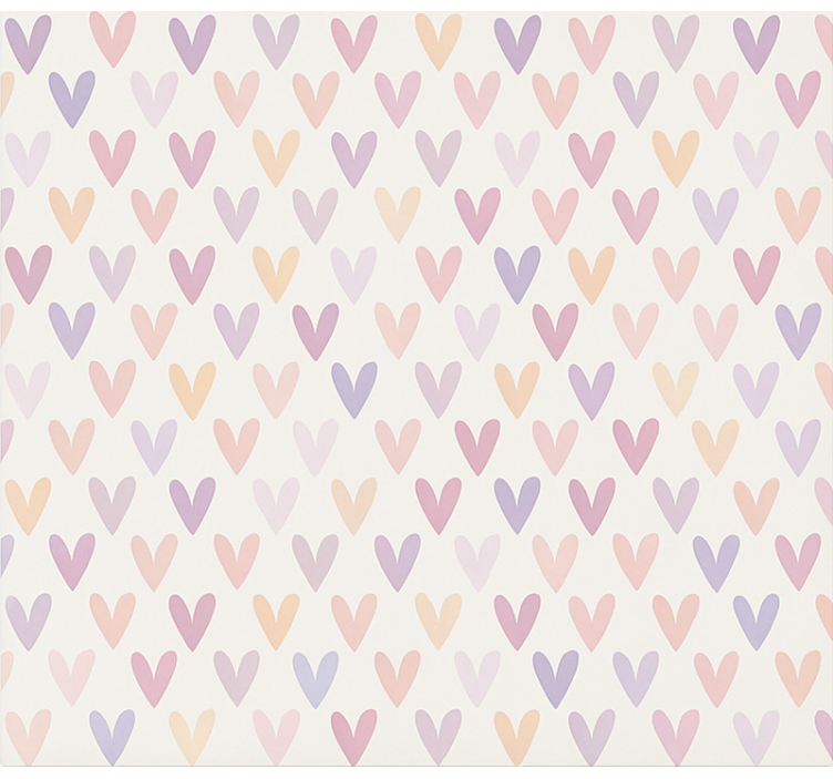 Pastel Heart Pattern teenage bedroom roller blind - TenStickers