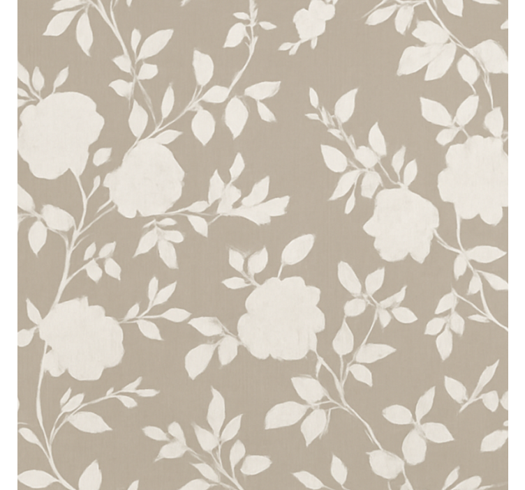 Beige graceful flowers teenage bedroom roller blind - TenStickers