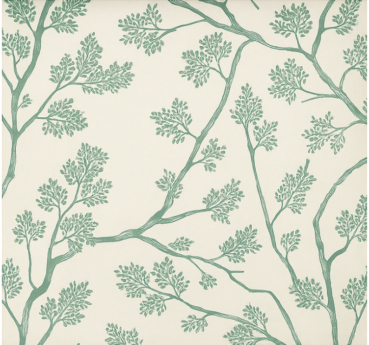 Dining room roller blind green blooming spring tree - TenStickers