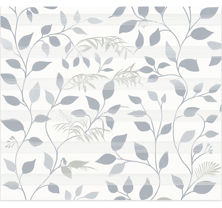 Office roller blind with grey leaves design - TenStickers