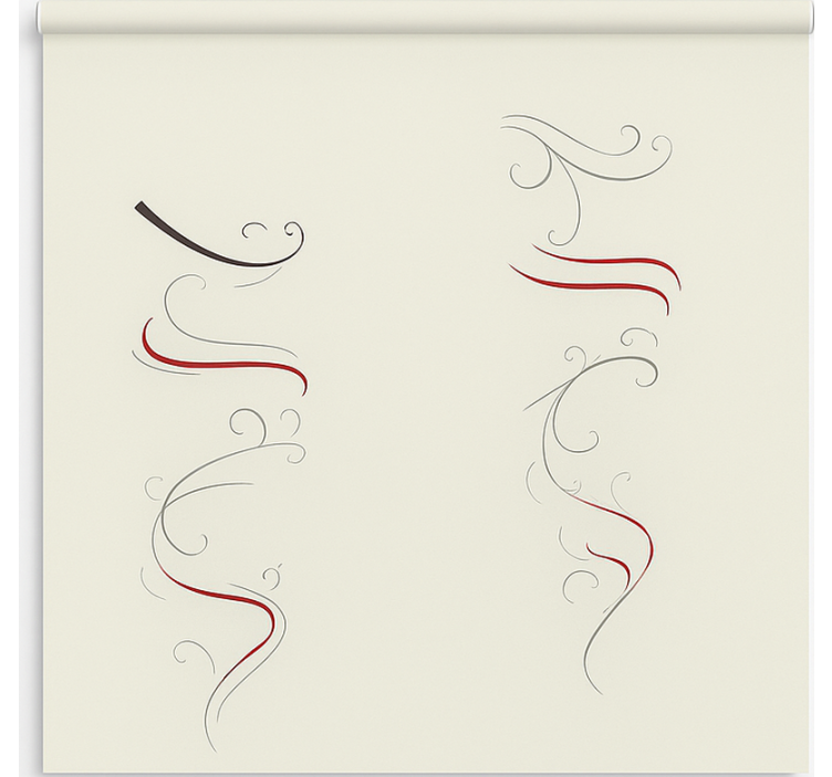 Scandinavian roller blind abstract floral multicolor spiral - TenStickers