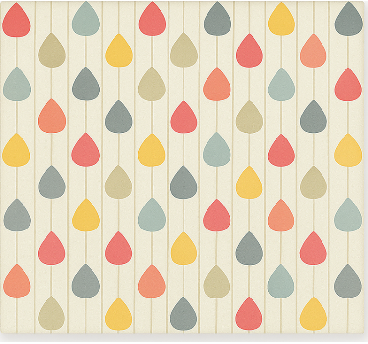 Scandinavian roller blind with colorful cascading drops - TenStickers