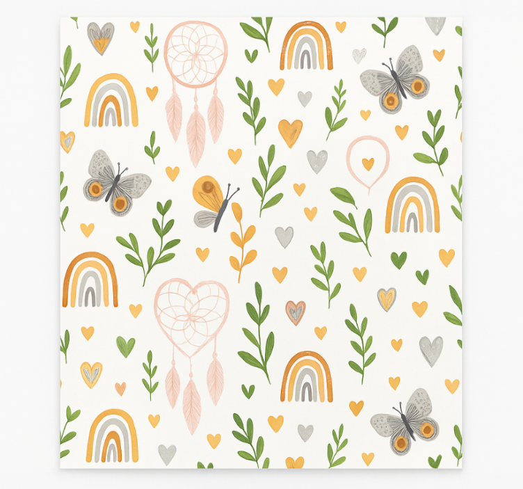 Scandinavian roller blind spring blooming nature - TenStickers