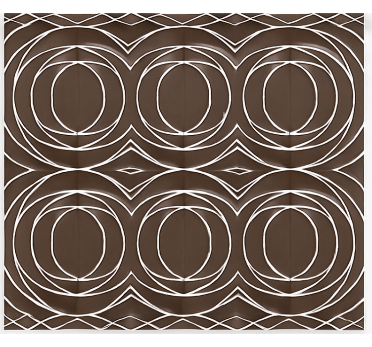 Scandinavian roller blind modern interlocking circles - TenStickers