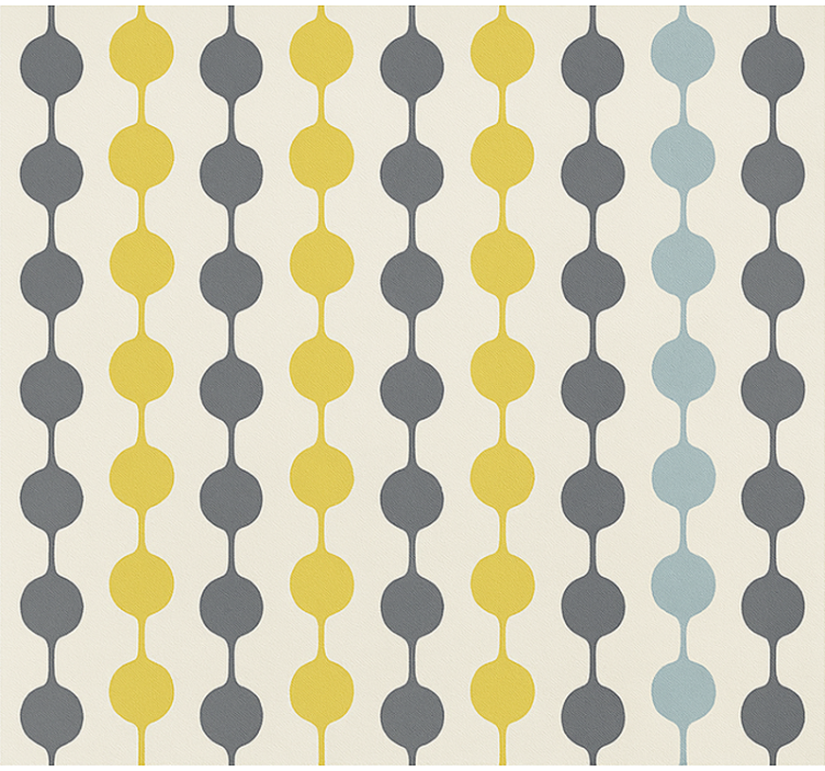 Scandinavian roller blind with colorful hanging circles - TenStickers