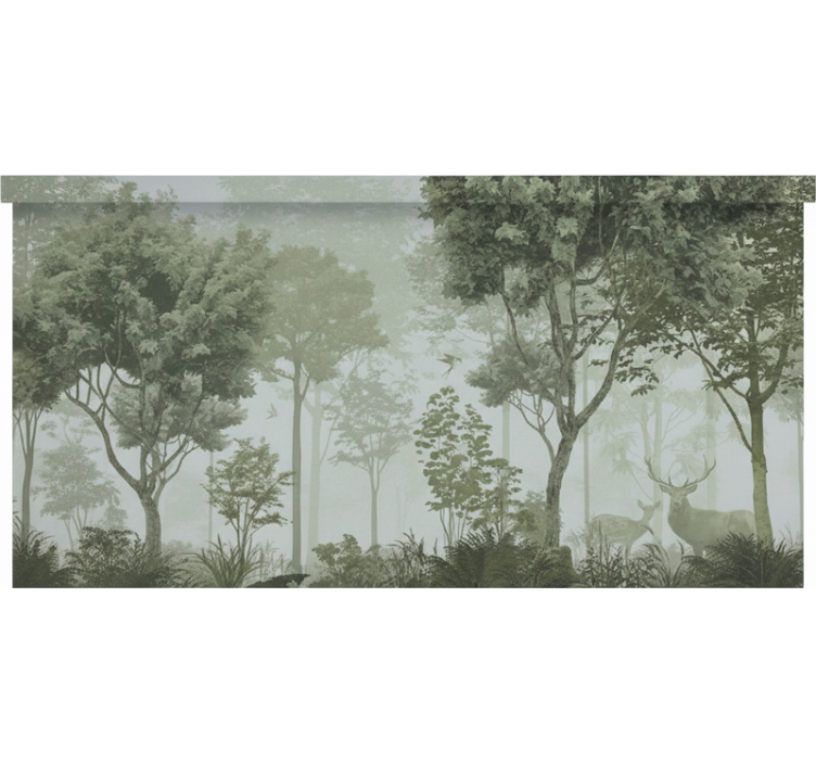 Tree roller blind for a peaceful nature retreat - TenStickers