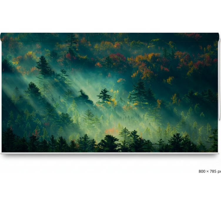 Tree roller blind the mysterious forest - TenStickers