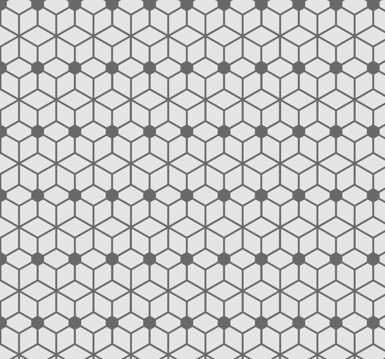 Bathroom roller blind with hexagonal tile design - TenStickers