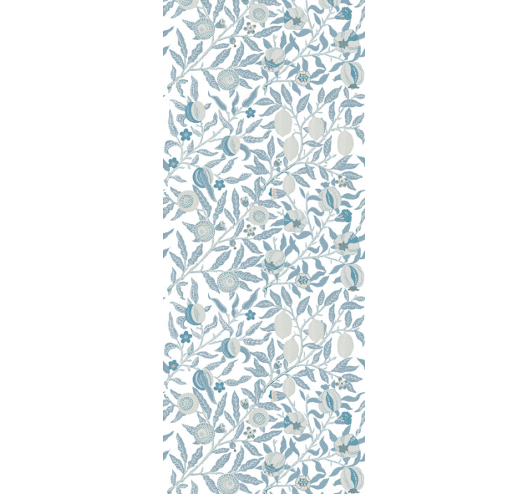 Bathroom roller blind with blue floral victorian design - TenStickers