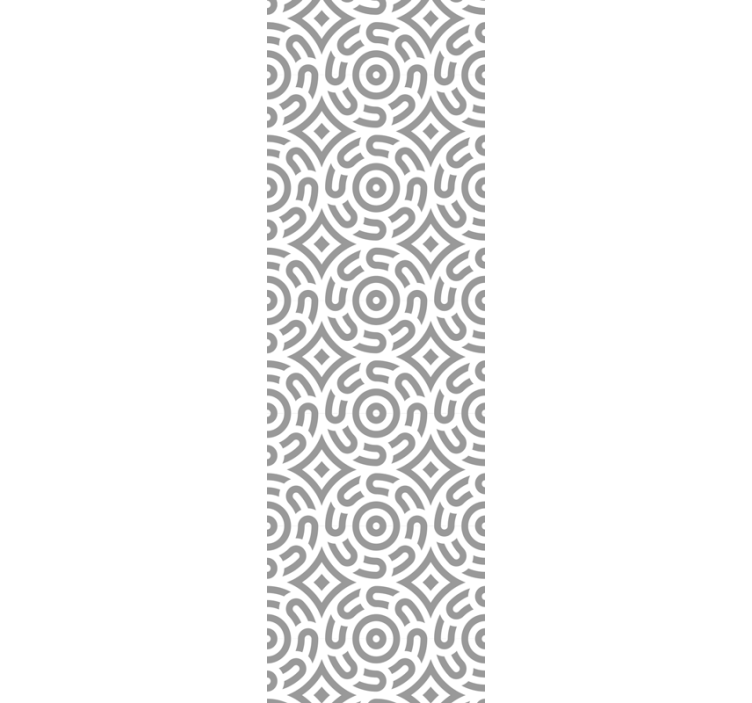 Home office roller blind white geometric circles - TenStickers