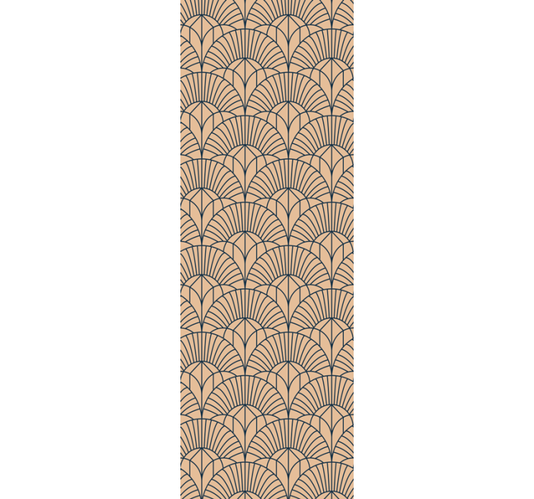 Home office roller blind abstract beige pattern - TenStickers