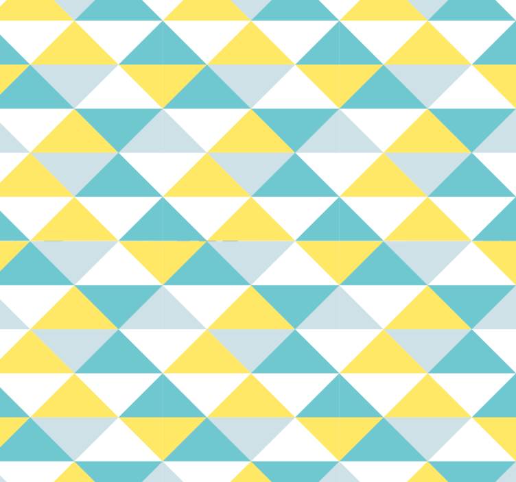 Home office roller blind in yellow and blue tiles - TenStickers