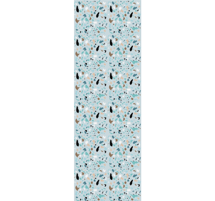 Dining room roller blind in light blue terrazzo - TenStickers