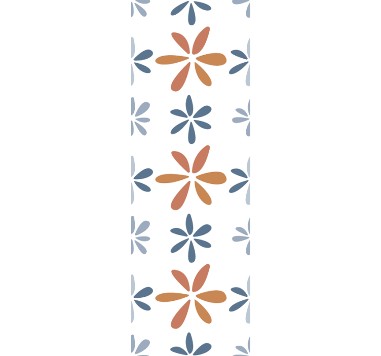 Dining room roller blind with floral geometric design - TenStickers