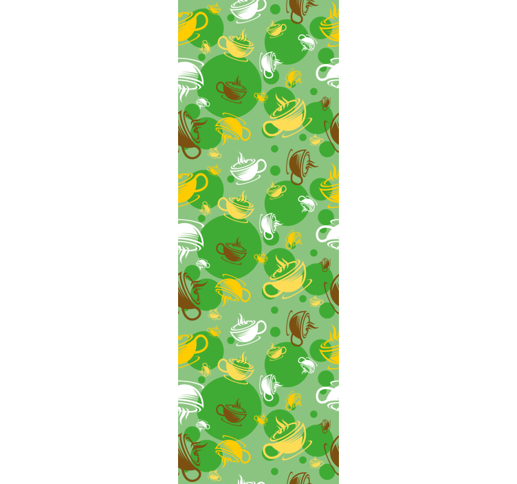 Kitchen roller blind coffee cup collection - TenStickers