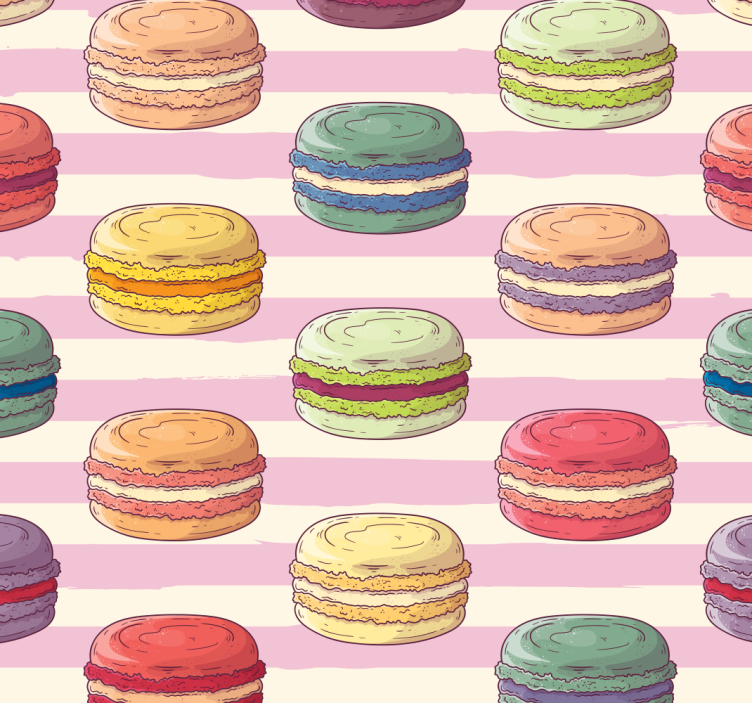 Kitchen roller blind colorful macarons design - TenStickers