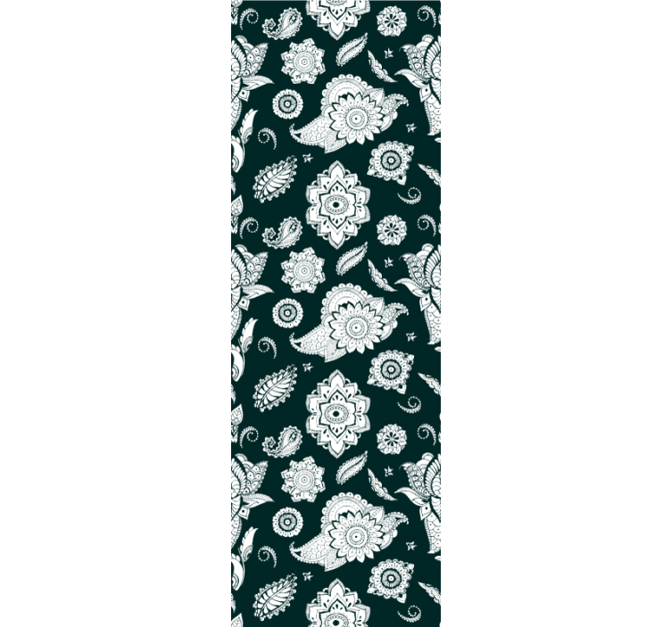 Kitchen roller blind floral tile design - TenStickers