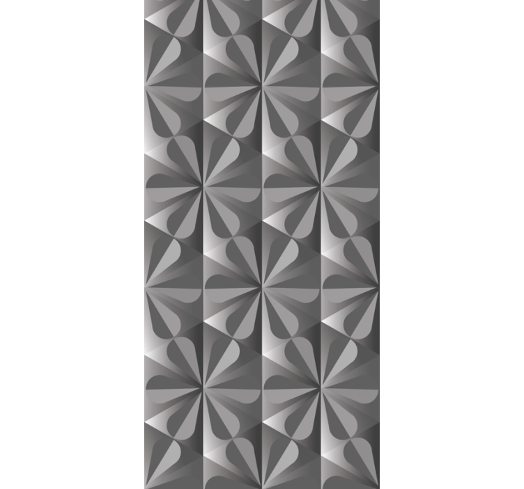 Kitchen roller blind vintage geometric floral pattern - TenStickers