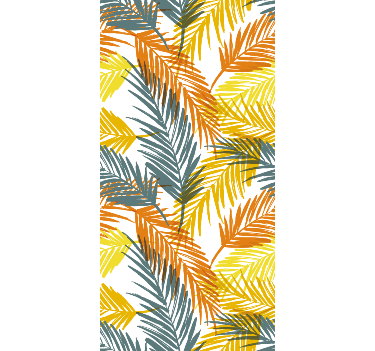 Kitchen roller blind with tropical palm leaves pattern - TenStickers