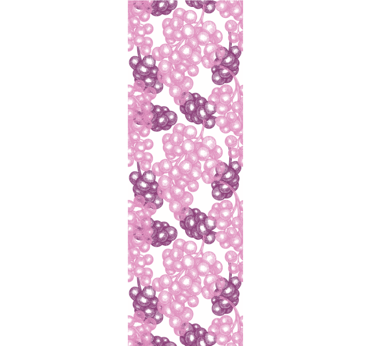 Kitchen roller blind in pink and purple grapes - TenStickers