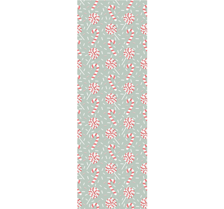 Kitchen roller blind red christmas candy design - TenStickers