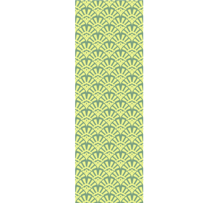 Lemon color 70s pattern kitchen roller blind - TenStickers
