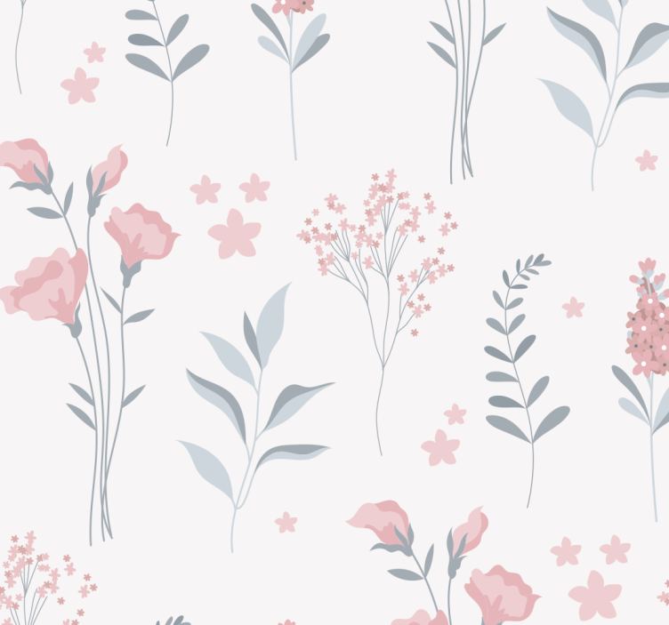 Kitchen roller blind with pink blossom flowers - TenStickers