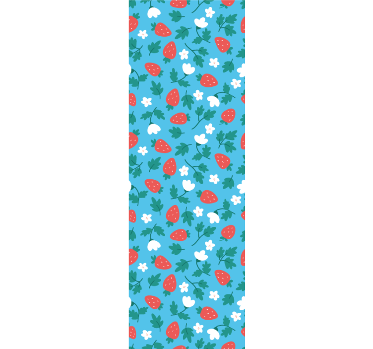 Kitchen roller blind with colorful fruits and flowers - TenStickers