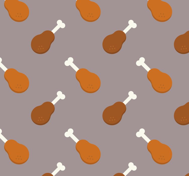 Kitchen roller blind chicken leg design - TenStickers